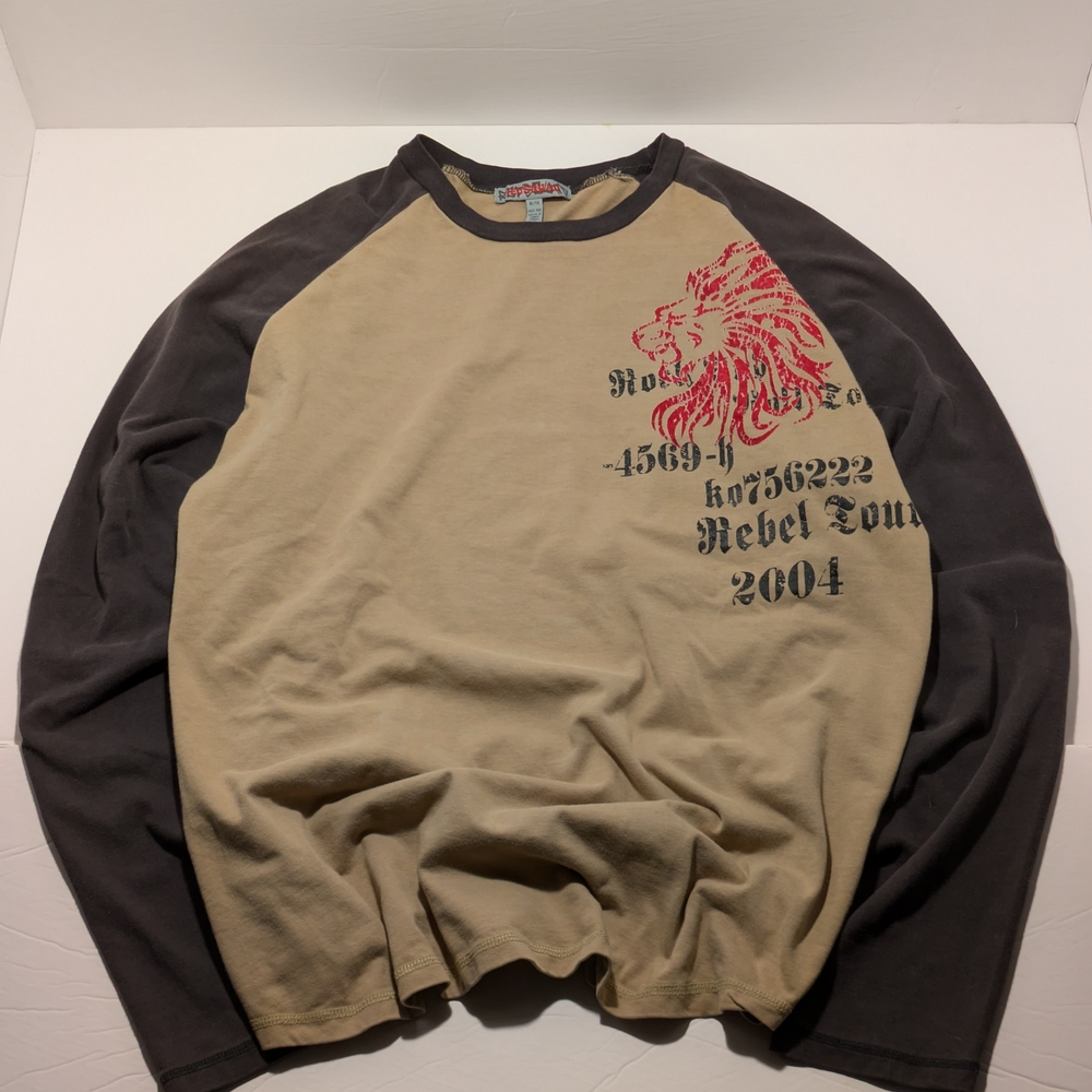 Y2k Vintage 2000s Tan and Black Long Sleeve